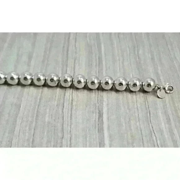 Tiffany & Co Sterling Silver HardWear Ball Bracelet 7.4" - Picture 7 of 9